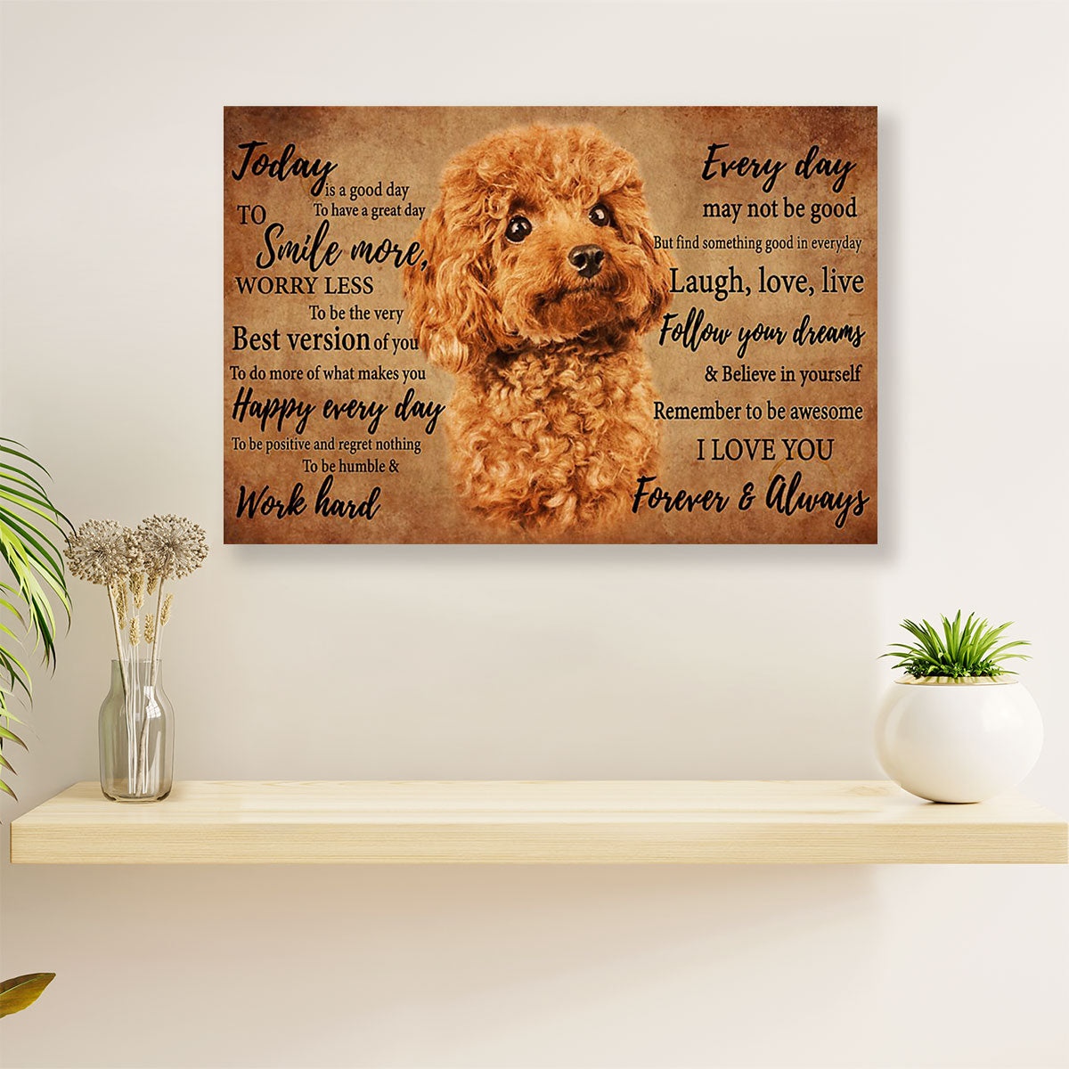 From Poodle to Owner Dog Poster Prints | Wall Art Gift for Poodle Puppies Lover