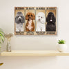 Poodle Be Strong Be Brave Dog Poster Prints | Wall Art Gift for Poodle Puppies Lover