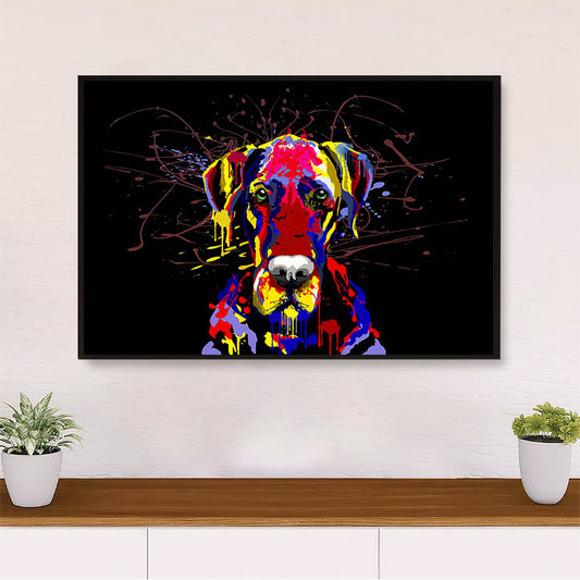 Great Dane Watercolor Art Painting Dog Poster Prints | Wall Art Gift for Great Dane Puppies Lover