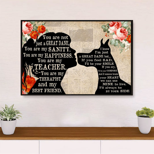 Great Dane From Mommy to Dog Poster Prints | Wall Art Gift for Great Dane Puppies Lover