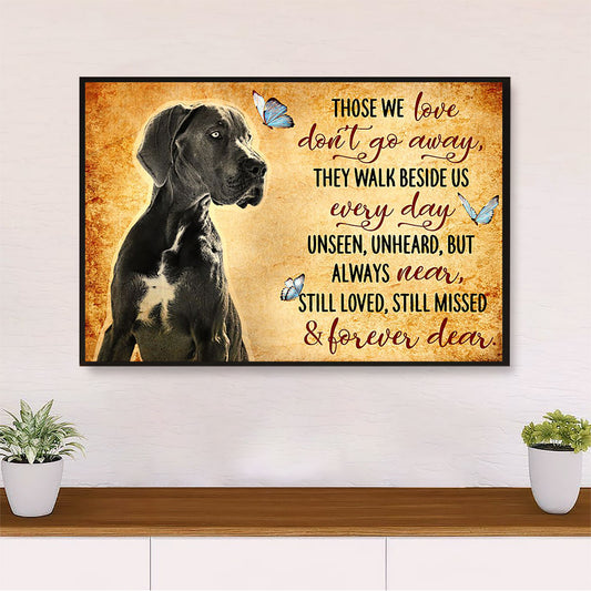 Great Dane Memorial Passed Away Dog Poster Prints | Wall Art Gift for Great Dane Puppies Lover