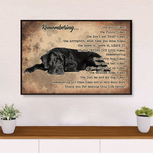 Great Dane Memorial Passed Away Dog Poster Prints | Wall Art Gift for Great Dane Puppies Lover