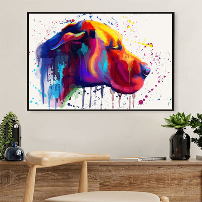 Great Dane Watercolor Art Painting Dog Canvas Wall Art Prints | Home Décor Gift for Great Dane Puppies Lover