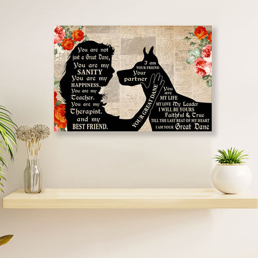 Great Dane From Child to Dog Canvas Wall Art Prints | Home Décor Gift for Great Dane Puppies Lover