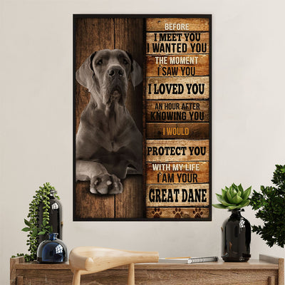 Great Dane Poster Prints | Great Dane Best Friend | Wall Art Gift for Great Dane Puppies Lover