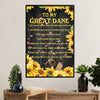 Great Dane Canvas Prints | From Dog Owner to Dog | Wall Art Gift for Great Dane Puppies Lover