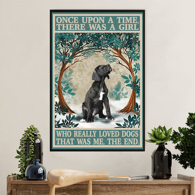 Great Dane Canvas Prints | Girl Loves Dogs | Wall Art Gift for Great Dane Puppies Lover