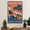 Great Dane Canvas Prints | Great Dane She Lived Happily | Wall Art Gift for Great Dane Puppies Lover