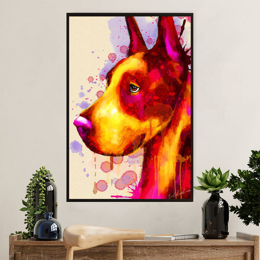 Great Dane Poster Prints | Watercolor Dog Painting | Wall Art Gift for Great Dane Puppies Lover