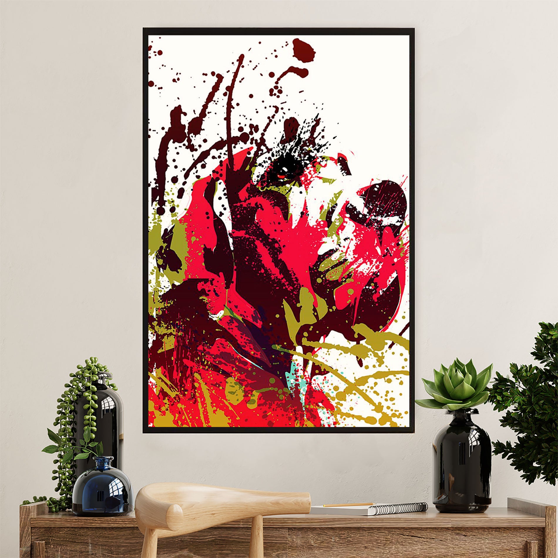 Great Dane Canvas Prints | Watercolor Dog Painting | Wall Art Gift for Great Dane Puppies Lover