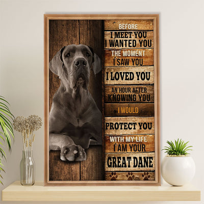 Great Dane Canvas Prints | Great Dane Best Friend | Wall Art Gift for Great Dane Puppies Lover