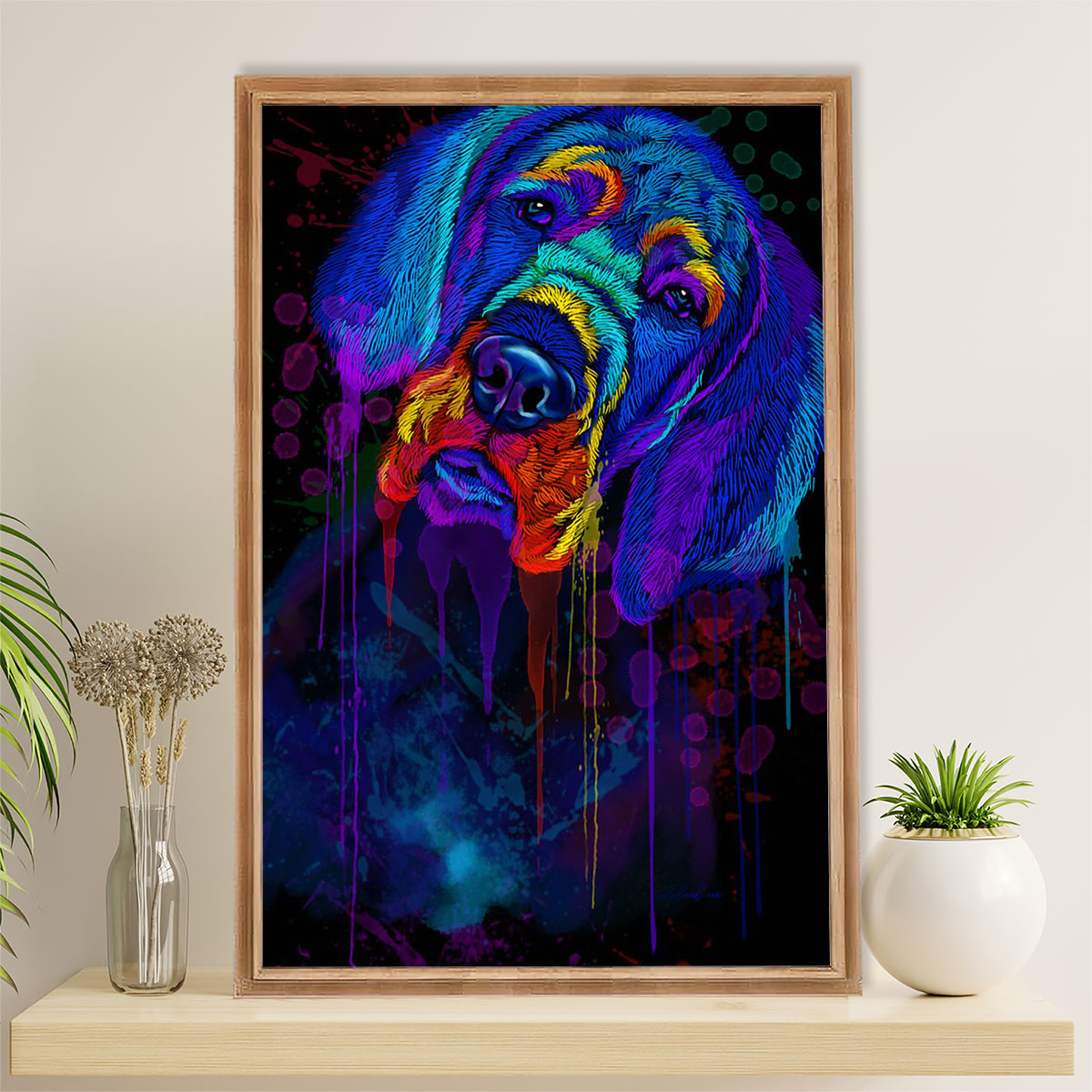 Great Dane Canvas Prints | Great Dane Watercolor Painting Art | Wall Art Gift for Great Dane Puppies Lover