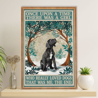 Great Dane Canvas Prints | Girl Loves Dogs | Wall Art Gift for Great Dane Puppies Lover