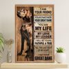 Great Dane Poster Prints | Dog Best Friend | Wall Art Gift for Great Dane Puppies Lover