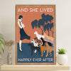 Great Dane Canvas Prints | Great Dane She Lived Happily | Wall Art Gift for Great Dane Puppies Lover