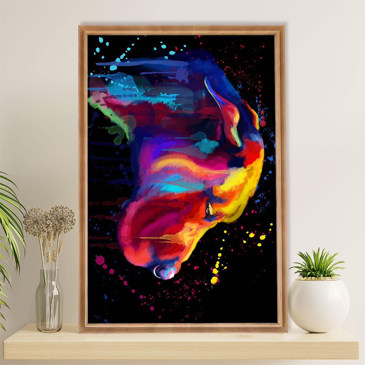 Great Dane Canvas Prints | Watercolor Dog Painting | Wall Art Gift for Great Dane Puppies Lover