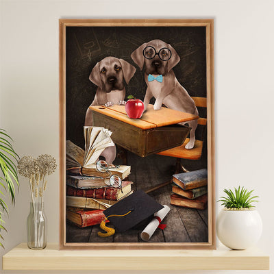 Great Dane Canvas Prints | Funny Dog Student | Wall Art Gift for Great Dane Puppies Lover