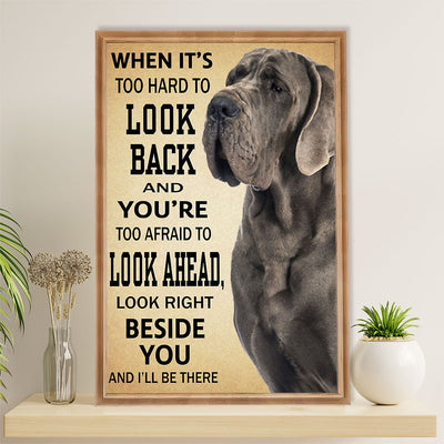 Great Dane Canvas Prints | Look Ahead | Wall Art Gift for Great Dane Puppies Lover