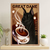Great Dane Poster Prints | Funny Dog Coffee | Wall Art Gift for Great Dane Puppies Lover