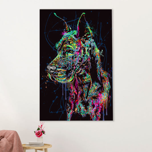 Great Dane Canvas Prints | Watercolor Dog Painting | Wall Art Gift for Great Dane Puppies Lover