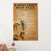 Great Dane Canvas Prints | Dog's House Rules | Wall Art Gift for Great Dane Puppies Lover