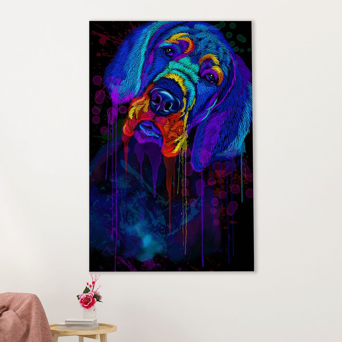 Great Dane Canvas Prints | Great Dane Watercolor Painting Art | Wall Art Gift for Great Dane Puppies Lover