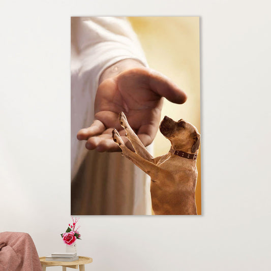 Great Dane Canvas Prints | Jesus Christ & Dog | Wall Art Gift for Great Dane Puppies Lover