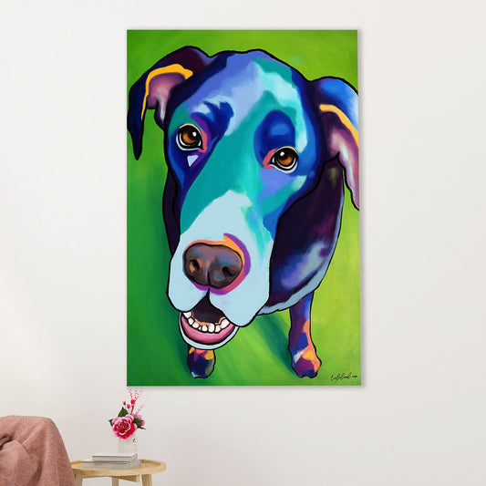 Great Dane Canvas Prints | Watercolor Dog Painting | Wall Art Gift for Great Dane Puppies Lover