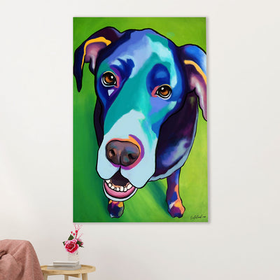 Great Dane Canvas Prints | Watercolor Dog Painting | Wall Art Gift for Great Dane Puppies Lover