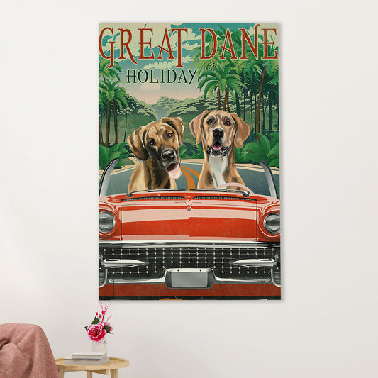 Great Dane Canvas Prints | Great Dane Holiday | Wall Art Gift for Great Dane Puppies Lover