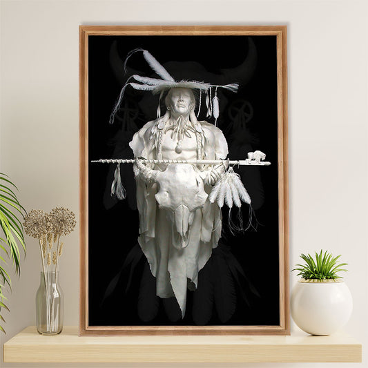 Native American Tribe Poster Prints | Historic Statue | Wall Art Gift for American Indians