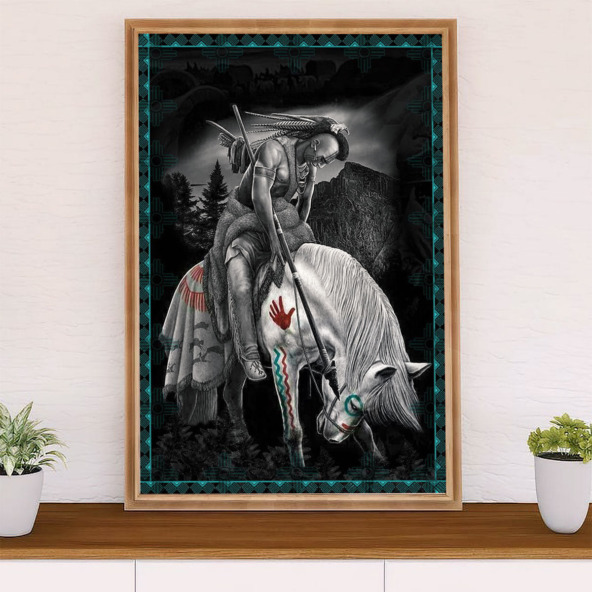 Native American Tribe Poster Prints | Historic Statue | Wall Art Gift for American Indians