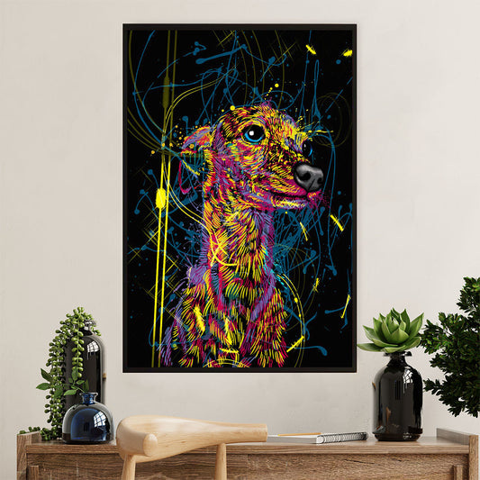 Greyhound Dog Poster Prints | Colorful Dog Painting | Wall Art Gift for Greyhound Puppies Lover