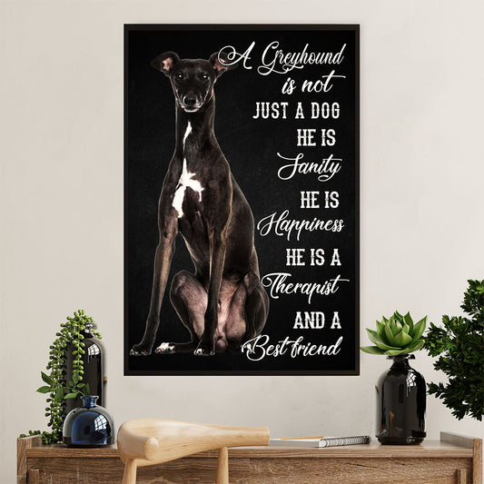 Greyhound Dog Poster Prints | Dog Best Friend | Wall Art Gift for Greyhound Puppies Lover
