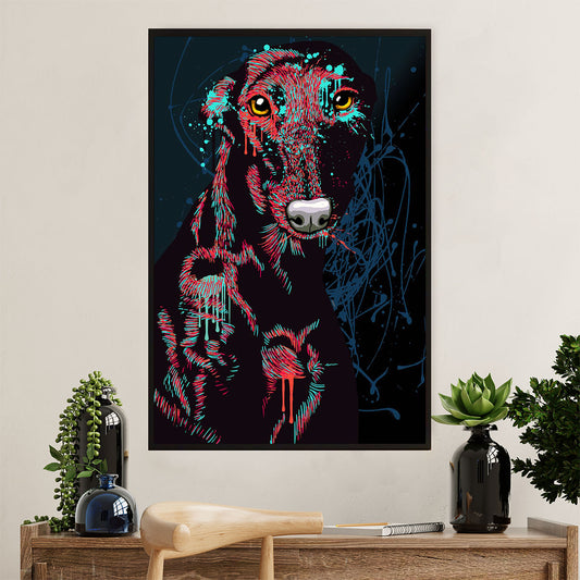 Greyhound Dog Poster Prints | Watercolor Dog Painting | Wall Art Gift for Greyhound Puppies Lover