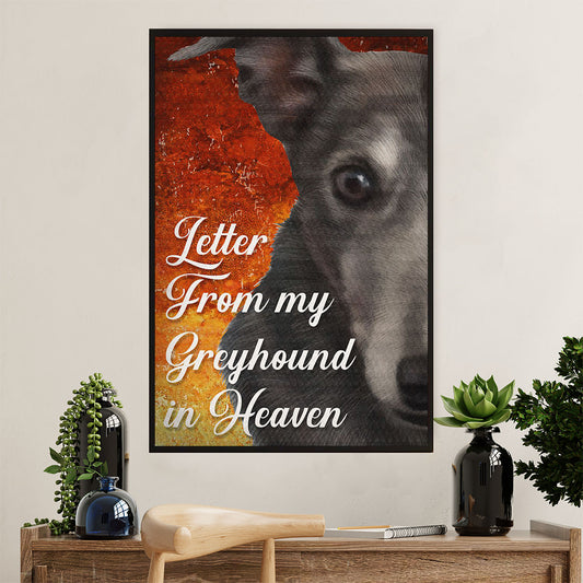 Greyhound Dog Poster Prints | Dog Memorial Greyhound | Wall Art Gift for Greyhound Puppies Lover
