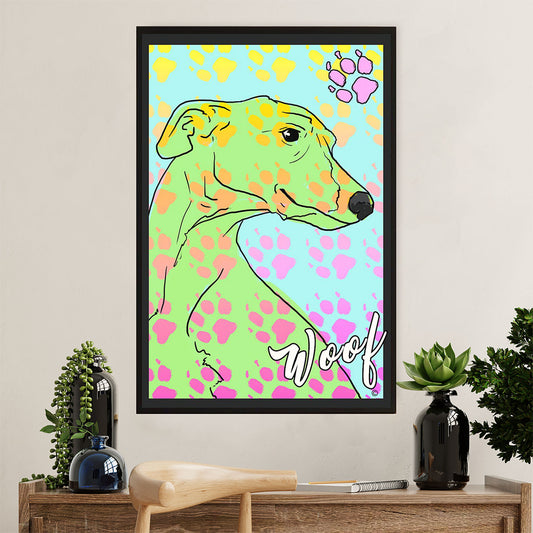 Greyhound Dog Poster Prints | Colorful Dog Painting | Wall Art Gift for Greyhound Puppies Lover