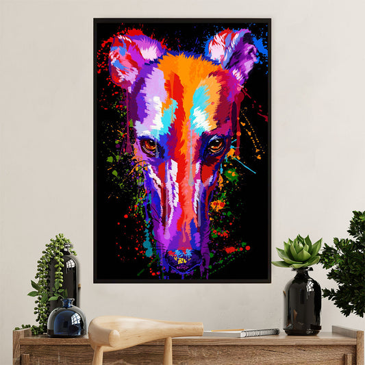 Greyhound Dog Poster Prints | Watercolor Dog Painting | Wall Art Gift for Greyhound Puppies Lover