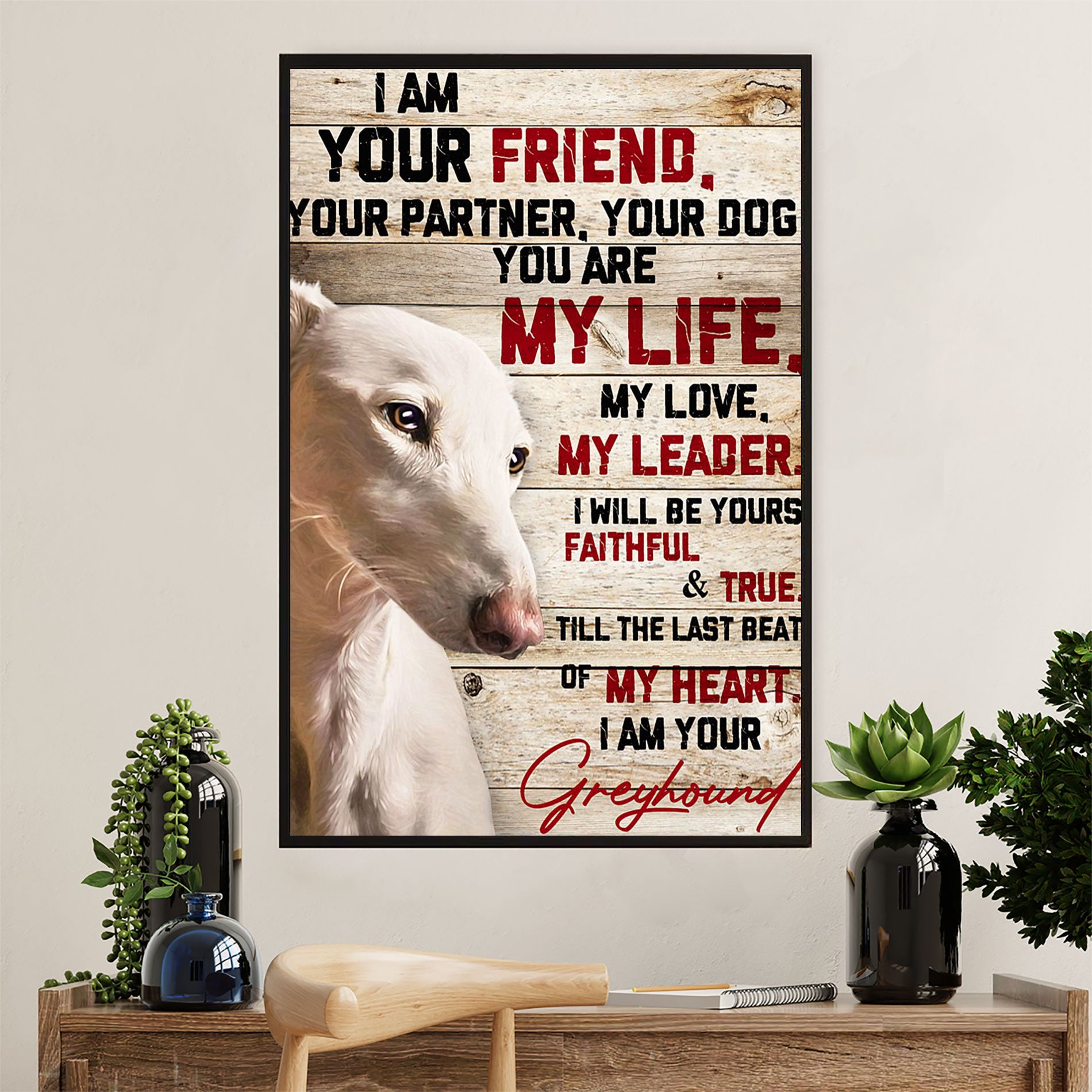 Greyhound Dog Poster Prints | From Greyhound to Mommy Daddy | Wall Art Gift for Greyhound Puppies Lover