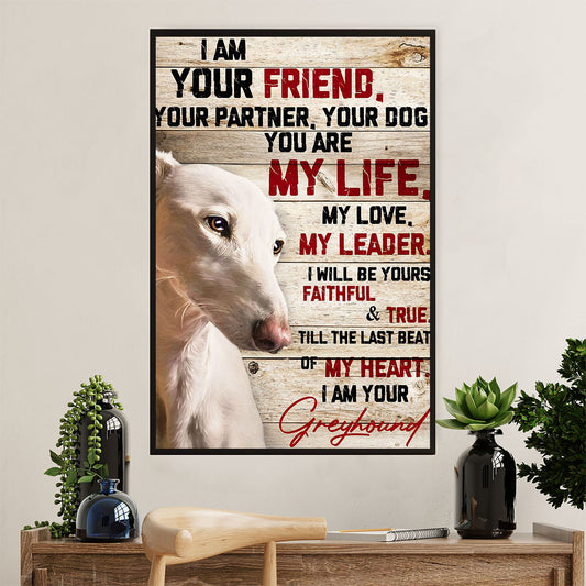 Greyhound Dog Poster Prints | From Greyhound to Mommy Daddy | Wall Art Gift for Greyhound Puppies Lover