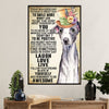 Greyhound Dog Poster Prints | Today Is A Good Day to Have A Great Day | Wall Art Gift for Greyhound Puppies Lover