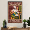 Greyhound Dog Poster Prints | Read Books, Drink Wine, Know Things | Wall Art Gift for Greyhound Puppies Lover