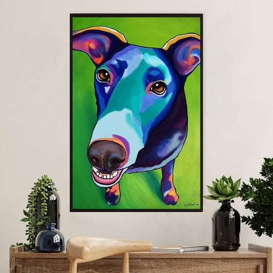Greyhound Dog Poster Prints | Colorful Dog Painting | Wall Art Gift for Greyhound Puppies Lover