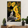 Greyhound Dog Poster Prints | Sunflower Dog Greyhound | Wall Art Gift for Greyhound Puppies Lover