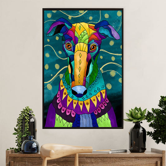 Greyhound Dog Poster Prints | Watercolor Dog Art Painting | Wall Art Gift for Greyhound Puppies Lover