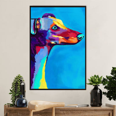 Greyhound Dog Poster Prints | Colorful Dog Painting | Wall Art Gift for Greyhound Puppies Lover