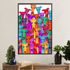 Greyhound Dog Poster Prints | Multi Color Dog Greyhound | Wall Art Gift for Greyhound Puppies Lover