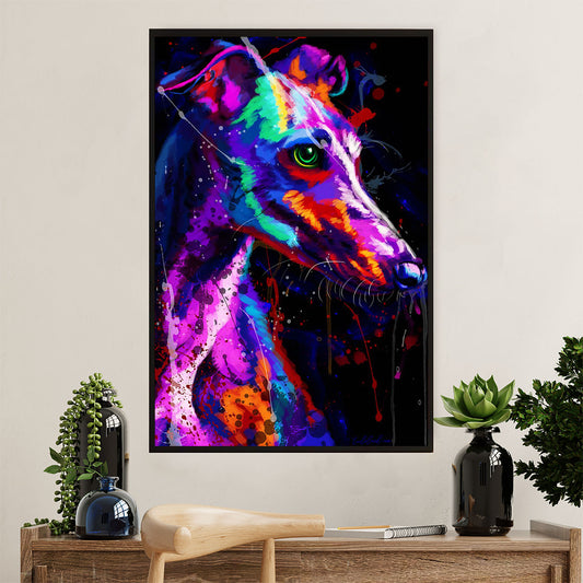 Greyhound Dog Poster Prints | Watercolor Dog Greyhound | Wall Art Gift for Greyhound Puppies Lover