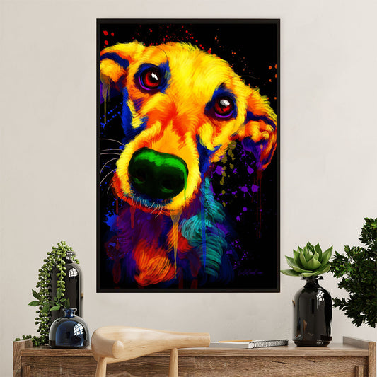 Greyhound Dog Poster Prints | Watercolor Dog Greyhound | Wall Art Gift for Greyhound Puppies Lover
