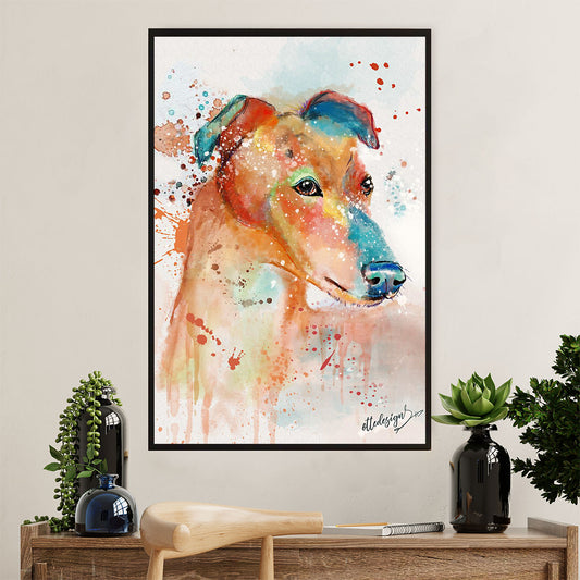 Greyhound Dog Poster Prints | Watercolor Dog Greyhound | Wall Art Gift for Greyhound Puppies Lover